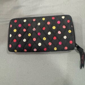 Vera Bradley Multicolor Polka Dot Wallet EUC